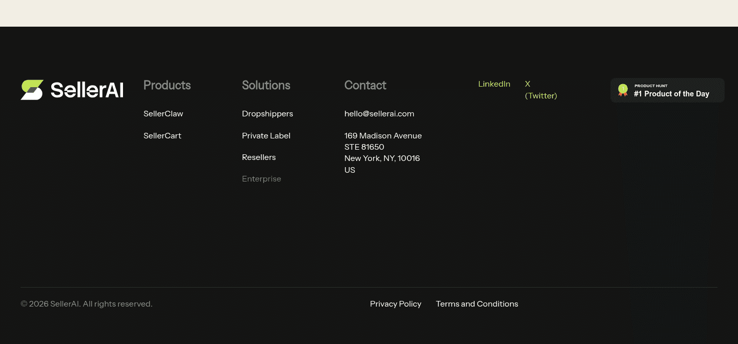 SellerClaw Footer