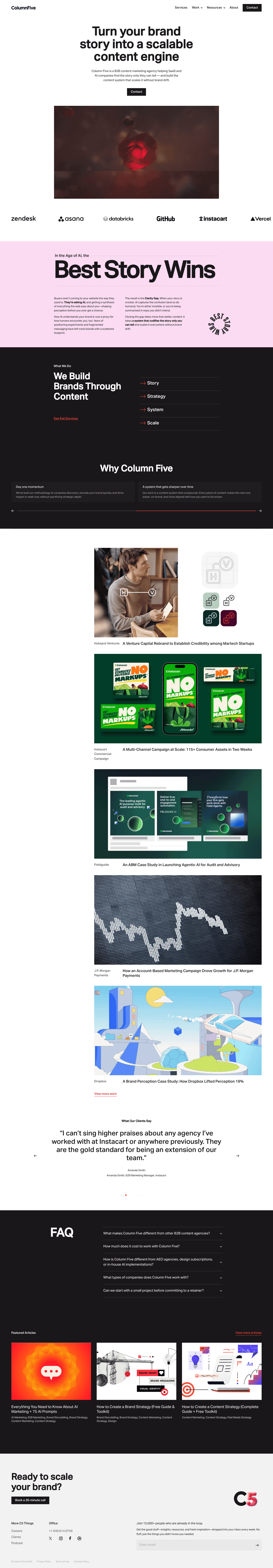 Top Agency landing page example