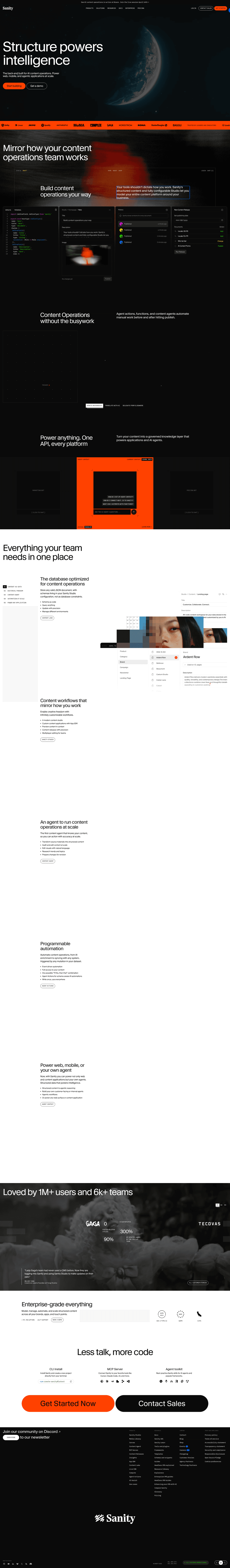 Top CMS landing page example