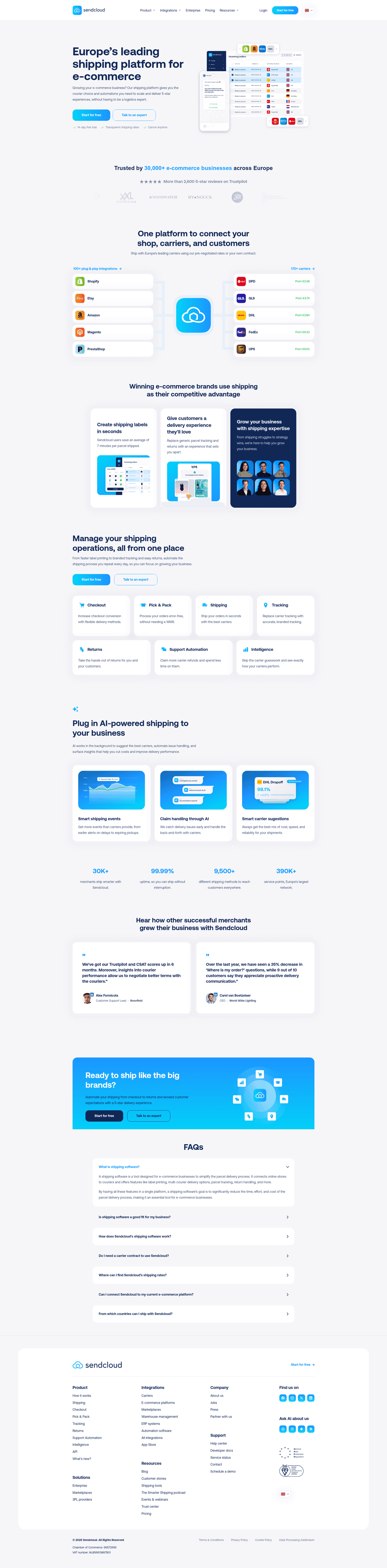 Top Ecommerce landing page example