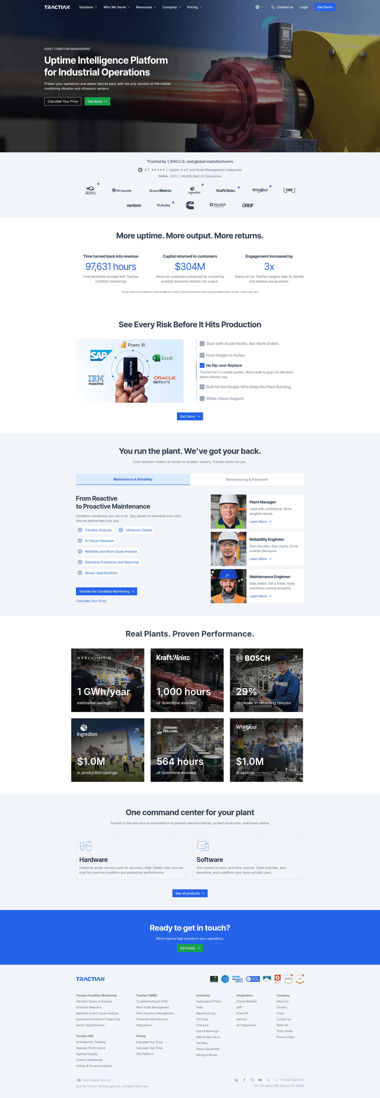 Top IoT landing page example