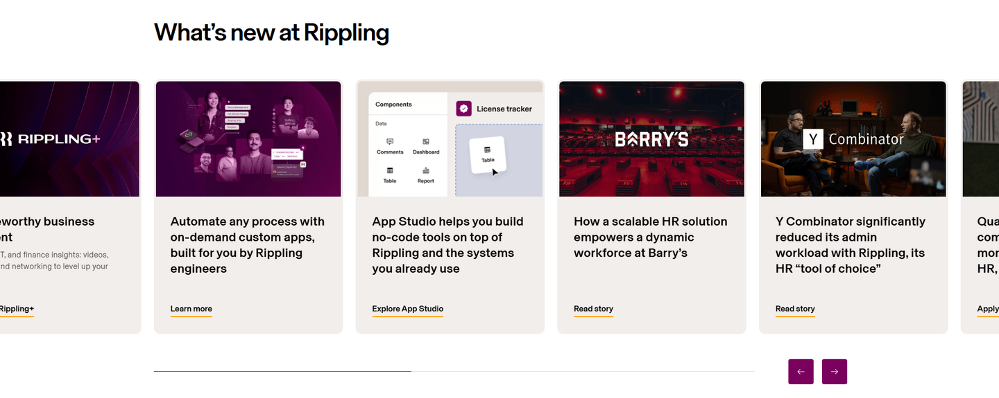 Rippling resources section