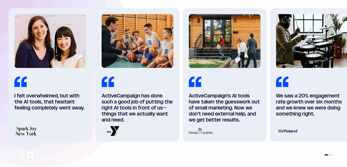 ActiveCampaign Testimonial