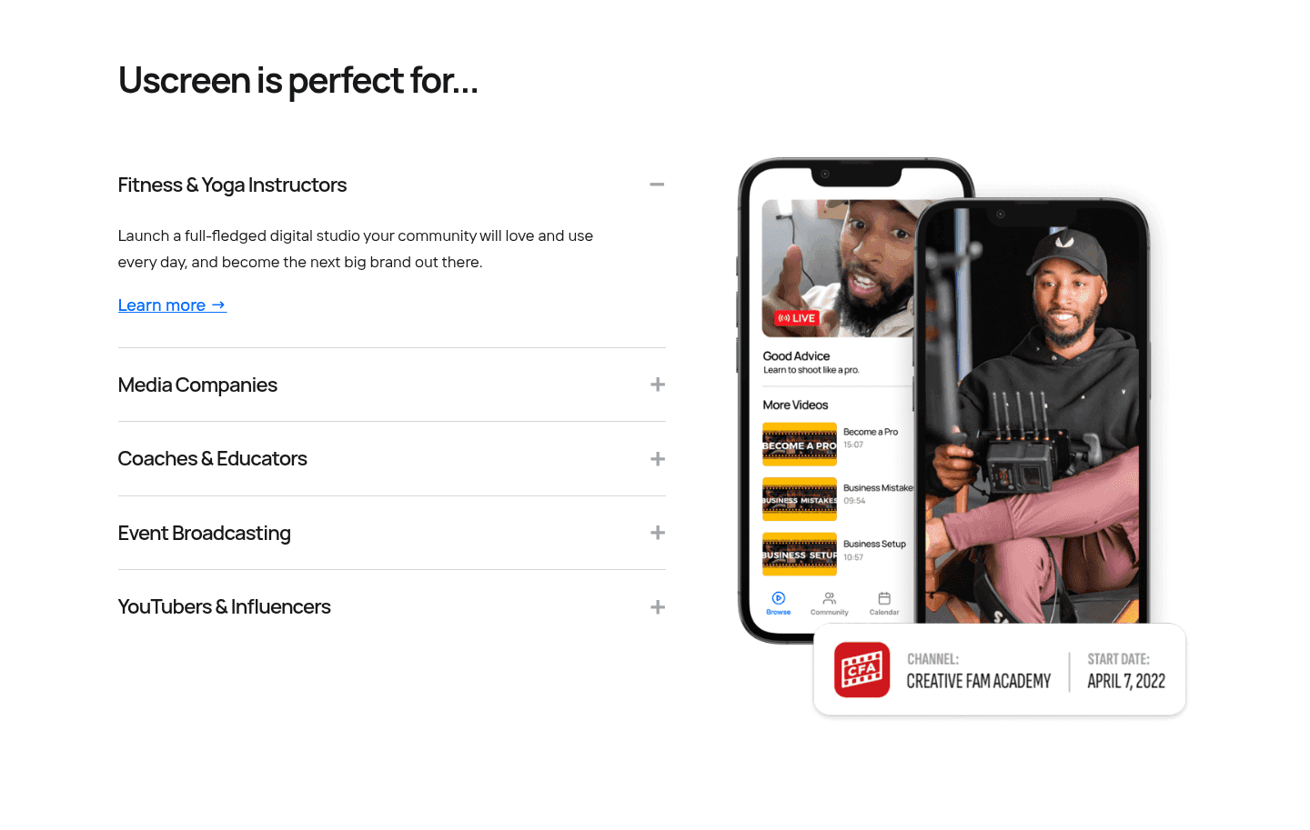 Uscreen Use Cases