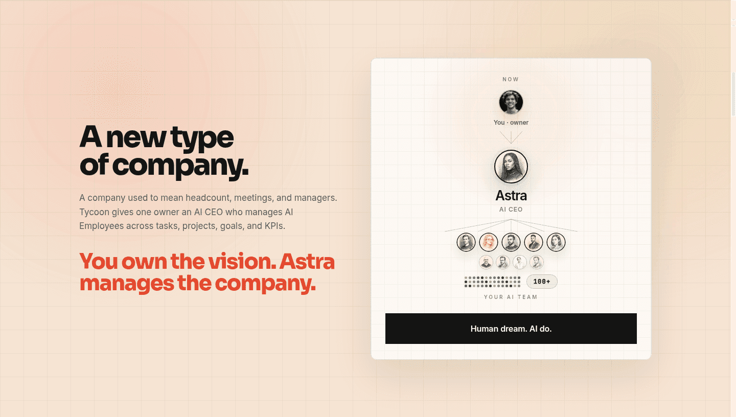 Tycoon AI Value Proposition